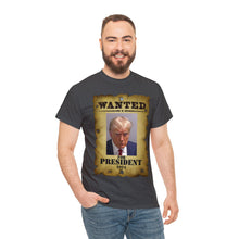 Load image into Gallery viewer, Trump Mugshot Wanted For President 2024 Unisex T-Shirt