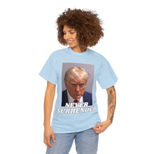 Load image into Gallery viewer, Trump Mugshot Never Surrender Unisex T-shirt